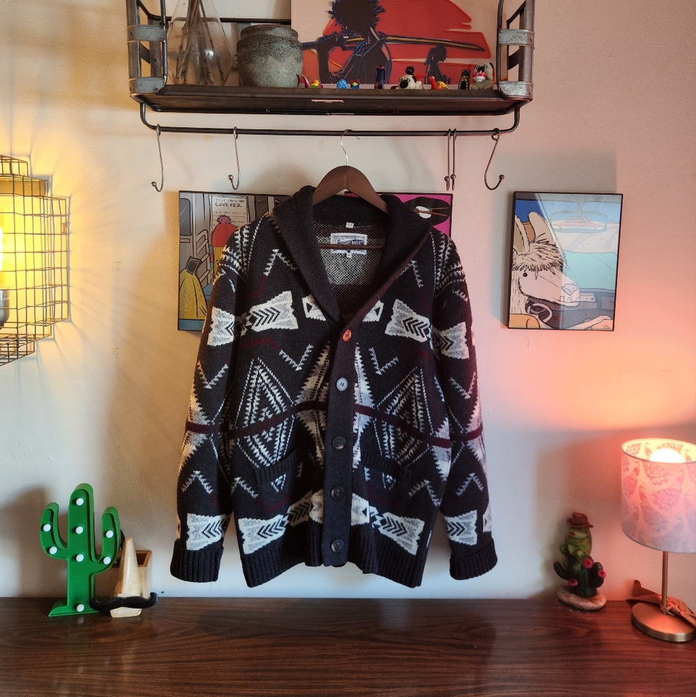 Schott NYC Wool Southwestern Cardigan